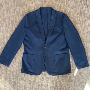 J Crew Sz 44 Stretch Chino Navy Sport Coat